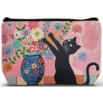 Cosmetic Bag with Cat Print 22 x 14cm 